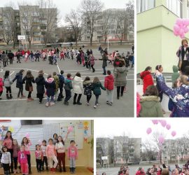 С българско хоро и розови балони в ОУ”Проф. Марин Дринов” отбелязаха Международния ден за борба с училищния тормоз